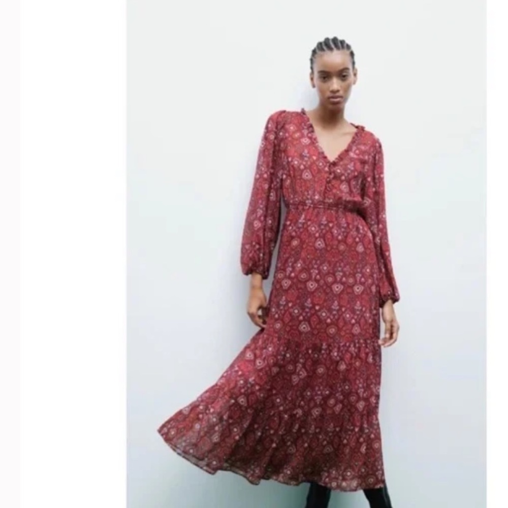 Printed midi dress